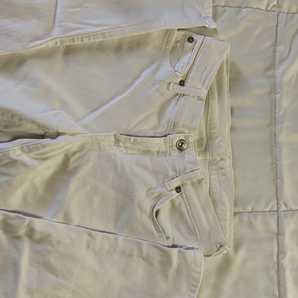 7 for all mankind, size 24 skinny jeans, white